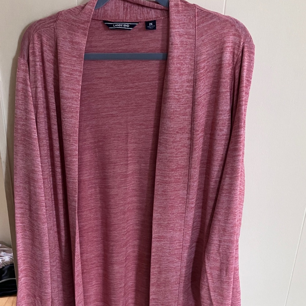 Long open cardigan knee length